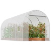 image:imageVEVOR Walkin Greenhouse 54 x 811 x 772 Greenhouse for Outdoors with Windows PE Cover 2 Tiers 14 Shelves RollUp Zipper Door Walk in Green House Portable Plant Garden Hot House for BackyardWhite