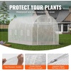 image:imageVEVOR Walkin Greenhouse 54 x 811 x 772 Greenhouse for Outdoors with Windows PE Cover 2 Tiers 14 Shelves RollUp Zipper Door Walk in Green House Portable Plant Garden Hot House for BackyardWhite