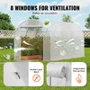image:imageVEVOR Walkin Greenhouse 54 x 811 x 772 Greenhouse for Outdoors with Windows PE Cover 2 Tiers 14 Shelves RollUp Zipper Door Walk in Green House Portable Plant Garden Hot House for BackyardWhite