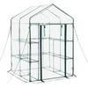 image:imageVEVOR Walkin Greenhouse 54 x 811 x 772 Greenhouse for Outdoors with Windows PE Cover 2 Tiers 14 Shelves RollUp Zipper Door Walk in Green House Portable Plant Garden Hot House for BackyardClear