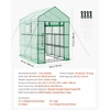 image:imageVEVOR Walkin Greenhouse 54 x 811 x 772 Greenhouse for Outdoors with Windows PE Cover 2 Tiers 14 Shelves RollUp Zipper Door Walk in Green House Portable Plant Garden Hot House for BackyardGreen