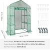 image:imageVEVOR Walkin Greenhouse 54 x 811 x 772 Greenhouse for Outdoors with Windows PE Cover 2 Tiers 14 Shelves RollUp Zipper Door Walk in Green House Portable Plant Garden Hot House for BackyardGreen