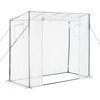 image:imageVEVOR Walkin Greenhouse 54 x 811 x 772 Greenhouse for Outdoors with Windows PE Cover 2 Tiers 14 Shelves RollUp Zipper Door Walk in Green House Portable Plant Garden Hot House for BackyardWhite