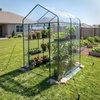 image:imageVEVOR Walkin Greenhouse 54 x 811 x 772 Greenhouse for Outdoors with Windows PE Cover 2 Tiers 14 Shelves RollUp Zipper Door Walk in Green House Portable Plant Garden Hot House for BackyardClear