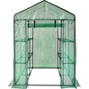 image:imageVEVOR Walkin Greenhouse 54 x 811 x 772 Greenhouse for Outdoors with Windows PE Cover 2 Tiers 14 Shelves RollUp Zipper Door Walk in Green House Portable Plant Garden Hot House for BackyardGreen