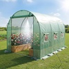 image:imageVEVOR Walkin Greenhouse 54 x 811 x 772 Greenhouse for Outdoors with Windows PE Cover 2 Tiers 14 Shelves RollUp Zipper Door Walk in Green House Portable Plant Garden Hot House for BackyardGreen