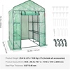image:imageVEVOR Walkin Greenhouse 54 x 811 x 772 Greenhouse for Outdoors with Windows PE Cover 2 Tiers 14 Shelves RollUp Zipper Door Walk in Green House Portable Plant Garden Hot House for BackyardGreen