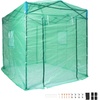 image:imageVEVOR Walkin Greenhouse 54 x 811 x 772 Greenhouse for Outdoors with Windows PE Cover 2 Tiers 14 Shelves RollUp Zipper Door Walk in Green House Portable Plant Garden Hot House for BackyardGreen