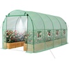 image:imageVEVOR Walkin Greenhouse 54 x 811 x 772 Greenhouse for Outdoors with Windows PE Cover 2 Tiers 14 Shelves RollUp Zipper Door Walk in Green House Portable Plant Garden Hot House for BackyardGreen
