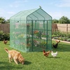 image:imageVEVOR Walkin Greenhouse 54 x 811 x 772 Greenhouse for Outdoors with Windows PE Cover 2 Tiers 14 Shelves RollUp Zipper Door Walk in Green House Portable Plant Garden Hot House for BackyardGreen