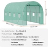 image:imageVEVOR Walkin Greenhouse 54 x 811 x 772 Greenhouse for Outdoors with Windows PE Cover 2 Tiers 14 Shelves RollUp Zipper Door Walk in Green House Portable Plant Garden Hot House for BackyardGreen
