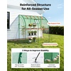 image:imageVEVOR Walkin Greenhouse 54 x 811 x 772 Greenhouse for Outdoors with Windows PE Cover 2 Tiers 14 Shelves RollUp Zipper Door Walk in Green House Portable Plant Garden Hot House for BackyardGreen