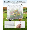 image:imageVEVOR Walkin Greenhouse 54 x 811 x 772 Greenhouse for Outdoors with Windows PE Cover 2 Tiers 14 Shelves RollUp Zipper Door Walk in Green House Portable Plant Garden Hot House for BackyardWhite