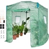 image:imageVEVOR Walkin Greenhouse 54 x 811 x 772 Greenhouse for Outdoors with Windows PE Cover 2 Tiers 14 Shelves RollUp Zipper Door Walk in Green House Portable Plant Garden Hot House for BackyardGreen