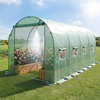 image:imageVEVOR Walkin Greenhouse 54 x 811 x 772 Greenhouse for Outdoors with Windows PE Cover 2 Tiers 14 Shelves RollUp Zipper Door Walk in Green House Portable Plant Garden Hot House for BackyardGreen