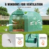 image:imageVEVOR Walkin Greenhouse 54 x 811 x 772 Greenhouse for Outdoors with Windows PE Cover 2 Tiers 14 Shelves RollUp Zipper Door Walk in Green House Portable Plant Garden Hot House for BackyardGreen
