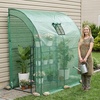 image:imageVEVOR Walkin Greenhouse 54 x 811 x 772 Greenhouse for Outdoors with Windows PE Cover 2 Tiers 14 Shelves RollUp Zipper Door Walk in Green House Portable Plant Garden Hot House for BackyardGreen