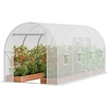 image:imageVEVOR Walkin Greenhouse 54 x 811 x 772 Greenhouse for Outdoors with Windows PE Cover 2 Tiers 14 Shelves RollUp Zipper Door Walk in Green House Portable Plant Garden Hot House for BackyardWhite