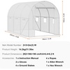 image:imageVEVOR Walkin Greenhouse 54 x 811 x 772 Greenhouse for Outdoors with Windows PE Cover 2 Tiers 14 Shelves RollUp Zipper Door Walk in Green House Portable Plant Garden Hot House for BackyardWhite