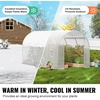 image:imageVEVOR Walkin Greenhouse 54 x 811 x 772 Greenhouse for Outdoors with Windows PE Cover 2 Tiers 14 Shelves RollUp Zipper Door Walk in Green House Portable Plant Garden Hot House for BackyardWhite