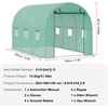 image:imageVEVOR Walkin Greenhouse 54 x 811 x 772 Greenhouse for Outdoors with Windows PE Cover 2 Tiers 14 Shelves RollUp Zipper Door Walk in Green House Portable Plant Garden Hot House for BackyardGreen