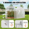 image:imageVEVOR Walkin Greenhouse 54 x 811 x 772 Greenhouse for Outdoors with Windows PE Cover 2 Tiers 14 Shelves RollUp Zipper Door Walk in Green House Portable Plant Garden Hot House for BackyardWhite