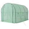 image:imageVEVOR Walkin Greenhouse 54 x 811 x 772 Greenhouse for Outdoors with Windows PE Cover 2 Tiers 14 Shelves RollUp Zipper Door Walk in Green House Portable Plant Garden Hot House for BackyardGreen