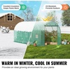 image:imageVEVOR Walkin Greenhouse 54 x 811 x 772 Greenhouse for Outdoors with Windows PE Cover 2 Tiers 14 Shelves RollUp Zipper Door Walk in Green House Portable Plant Garden Hot House for BackyardGreen