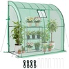 image:imageVEVOR Walkin Greenhouse 54 x 811 x 772 Greenhouse for Outdoors with Windows PE Cover 2 Tiers 14 Shelves RollUp Zipper Door Walk in Green House Portable Plant Garden Hot House for BackyardGreen