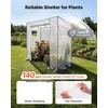 image:imageVEVOR Walkin Greenhouse 54 x 811 x 772 Greenhouse for Outdoors with Windows PE Cover 2 Tiers 14 Shelves RollUp Zipper Door Walk in Green House Portable Plant Garden Hot House for BackyardWhite