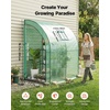 image:imageVEVOR Walkin Greenhouse 54 x 811 x 772 Greenhouse for Outdoors with Windows PE Cover 2 Tiers 14 Shelves RollUp Zipper Door Walk in Green House Portable Plant Garden Hot House for BackyardGreen