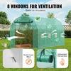 image:imageVEVOR Walkin Greenhouse 54 x 811 x 772 Greenhouse for Outdoors with Windows PE Cover 2 Tiers 14 Shelves RollUp Zipper Door Walk in Green House Portable Plant Garden Hot House for BackyardGreen