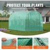 image:imageVEVOR Walkin Greenhouse 54 x 811 x 772 Greenhouse for Outdoors with Windows PE Cover 2 Tiers 14 Shelves RollUp Zipper Door Walk in Green House Portable Plant Garden Hot House for BackyardGreen