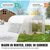 image:imageVEVOR Walkin Greenhouse 54 x 811 x 772 Greenhouse for Outdoors with Windows PE Cover 2 Tiers 14 Shelves RollUp Zipper Door Walk in Green House Portable Plant Garden Hot House for BackyardWhite