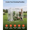 image:imageVEVOR Walkin Greenhouse 54 x 811 x 772 Greenhouse for Outdoors with Windows PE Cover 2 Tiers 14 Shelves RollUp Zipper Door Walk in Green House Portable Plant Garden Hot House for BackyardWhite