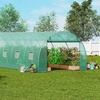 image:imageVEVOR Walkin Tunnel Greenhouse 194x97x65 ft Hoop House Greenhouse Tunnel Plant Hot House with Galvanized Steel Frame White PE Cover Rollup Zipper Door and 12 Windows for OutdoorGreen