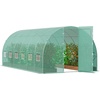 image:imageVEVOR Walkin Tunnel Greenhouse 194x97x65 ft Hoop House Greenhouse Tunnel Plant Hot House with Galvanized Steel Frame White PE Cover Rollup Zipper Door and 12 Windows for OutdoorGreen