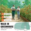 image:imageVEVOR Walkin Tunnel Greenhouse 194x97x65 ft Hoop House Greenhouse Tunnel Plant Hot House with Galvanized Steel Frame White PE Cover Rollup Zipper Door and 12 Windows for OutdoorGreen