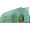 image:imageVEVOR Walkin Tunnel Greenhouse 194x97x65 ft Hoop House Greenhouse Tunnel Plant Hot House with Galvanized Steel Frame White PE Cover Rollup Zipper Door and 12 Windows for OutdoorGreen