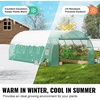 image:imageVEVOR Walkin Tunnel Greenhouse 194x97x65 ft Hoop House Greenhouse Tunnel Plant Hot House with Galvanized Steel Frame White PE Cover Rollup Zipper Door and 12 Windows for OutdoorGreen