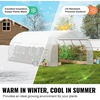 image:imageVEVOR Walkin Tunnel Greenhouse 194x97x65 ft Hoop House Greenhouse Tunnel Plant Hot House with Galvanized Steel Frame White PE Cover Rollup Zipper Door and 12 Windows for OutdoorWhite