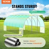 image:imageVEVOR Walkin Tunnel Greenhouse 194x97x65 ft Hoop House Greenhouse Tunnel Plant Hot House with Galvanized Steel Frame White PE Cover Rollup Zipper Door and 12 Windows for OutdoorGreen