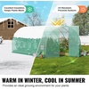 image:imageVEVOR Walkin Tunnel Greenhouse 194x97x65 ft Hoop House Greenhouse Tunnel Plant Hot House with Galvanized Steel Frame White PE Cover Rollup Zipper Door and 12 Windows for OutdoorGreen