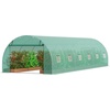image:imageVEVOR Walkin Tunnel Greenhouse 194x97x65 ft Hoop House Greenhouse Tunnel Plant Hot House with Galvanized Steel Frame White PE Cover Rollup Zipper Door and 12 Windows for OutdoorGreen