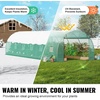 image:imageVEVOR Walkin Tunnel Greenhouse 194x97x65 ft Hoop House Greenhouse Tunnel Plant Hot House with Galvanized Steel Frame White PE Cover Rollup Zipper Door and 12 Windows for OutdoorGreen