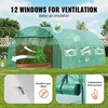 image:imageVEVOR Walkin Tunnel Greenhouse 194x97x65 ft Hoop House Greenhouse Tunnel Plant Hot House with Galvanized Steel Frame White PE Cover Rollup Zipper Door and 12 Windows for OutdoorGreen