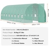 image:imageVEVOR Walkin Tunnel Greenhouse 194x97x65 ft Hoop House Greenhouse Tunnel Plant Hot House with Galvanized Steel Frame White PE Cover Rollup Zipper Door and 12 Windows for OutdoorGreen