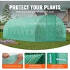 image:imageVEVOR Walkin Tunnel Greenhouse 194x97x65 ft Hoop House Greenhouse Tunnel Plant Hot House with Galvanized Steel Frame White PE Cover Rollup Zipper Door and 12 Windows for OutdoorGreen