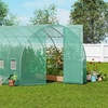 image:imageVEVOR Walkin Tunnel Greenhouse 194x97x65 ft Hoop House Greenhouse Tunnel Plant Hot House with Galvanized Steel Frame White PE Cover Rollup Zipper Door and 12 Windows for OutdoorGreen