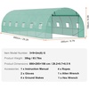 image:imageVEVOR Walkin Tunnel Greenhouse 194x97x65 ft Hoop House Greenhouse Tunnel Plant Hot House with Galvanized Steel Frame White PE Cover Rollup Zipper Door and 12 Windows for OutdoorGreen